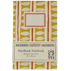 Lined Hardback Notebook covered in Charleston Stripe paper by Cambridge Imprint