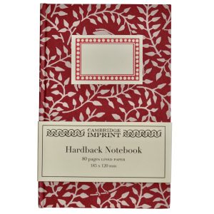 Lined Hardback Notebook covered in Dancing Hare Berry paper by Cambridge Imprint