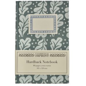 Lined Hardback Notebook covered in Quercus Duck Egg paper by Cambridge Imprint