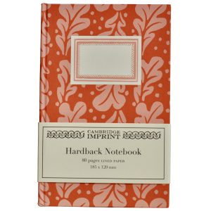 Lined Hardback Notebook covered in Quercus Pomegranate paper by Cambridge Imprint