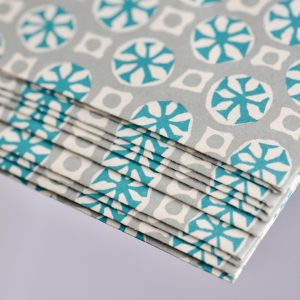 Sea Urchin Aquamarine patterned envelopes