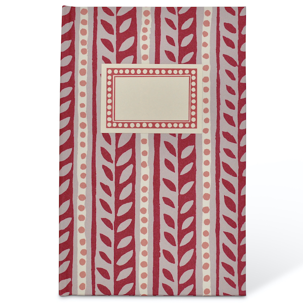 Hardback Notebook covered in Charleston Border Patterned Paper