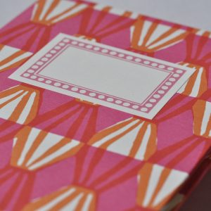 Hardback Notebook covered in Threadwork Patterned Paper - detail