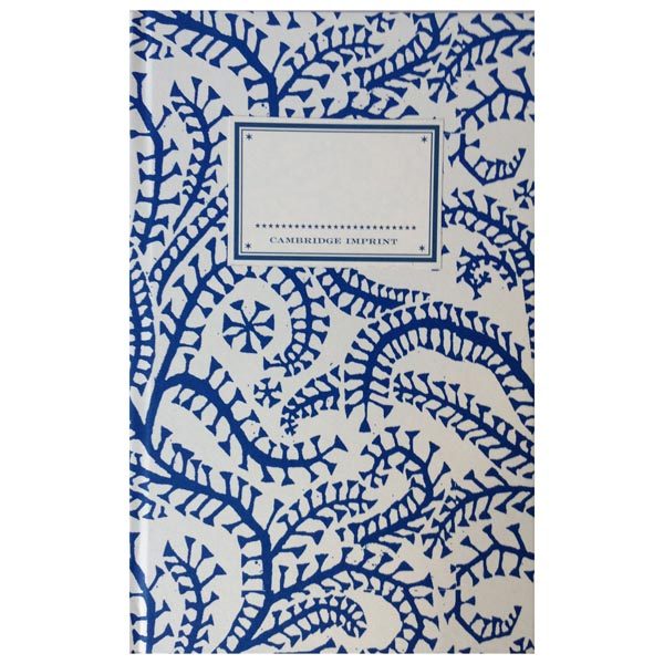 Cambridge Imprint Hardback Notebook Seaweed Paisley Prussian blue