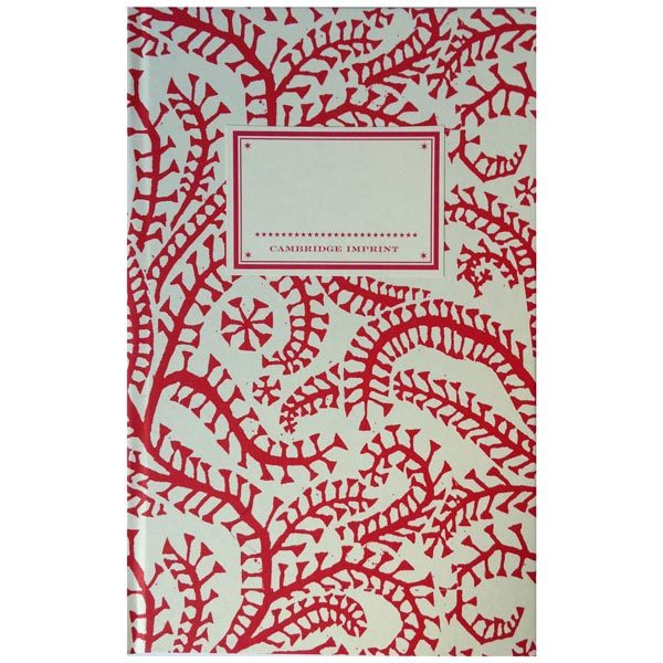 Cambridge Imprint Hardback Notebook Seaweed Paisley crimson