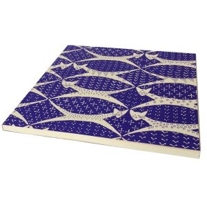 Cambridge Imprint Square Lined Notebooks in Cats Periwinkel Blue